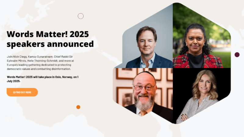 «Words matter»: Ytringsfrihetskontroll-konferanse i Oslo med gjennområtten kabal—Voldtekts-liberal rabbi(?) samt diverse demokrati-demagogiske skadedyr og system-shills