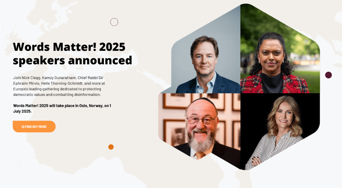 «Words matter»: Ytringsfrihetskontroll-konferanse i Oslo med gjennområtten kabal—Voldtekts-liberal rabbi(?) samt diverse demokrati-demagogiske skadedyr og system-shills